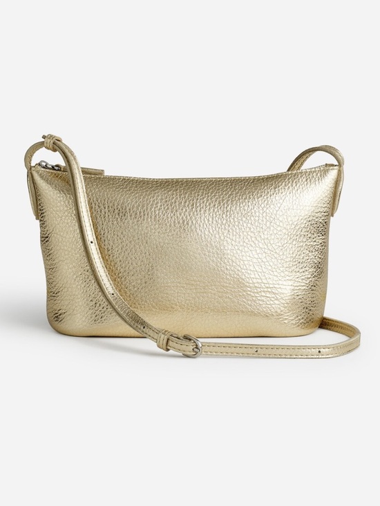 Madewell Handbags - ☀️ New! MADEWELL Mini Crossbody Bag in Soft Grain Gold Metallic